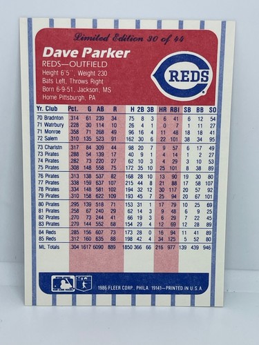 1986 Fleer League Leaders Baseball Cards (Discounts) B3 - Picture 58 of 84