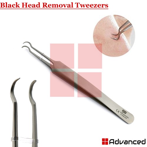 Blackhead Removal Tweezers Facial White Head Extraction Forceps Needle Clip Tool - 第 1/1 張圖片