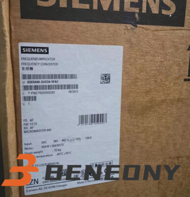 1pcs NEW 6SE6440-2UD34-5FA1 SIEMENS MICROMASTER 440 45kW 1-Year Warranty !