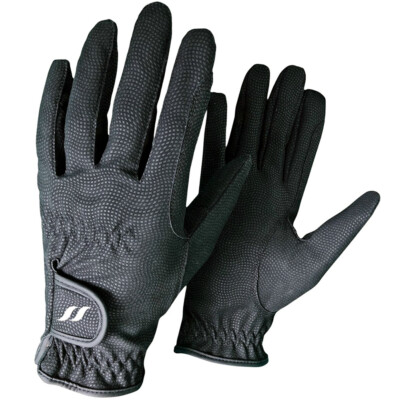 BACK ON TRACK Black Riding Gloves (136000)