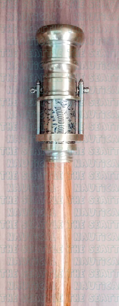 Solid Brass Telescope Compass On Top Head Handle … - image 16