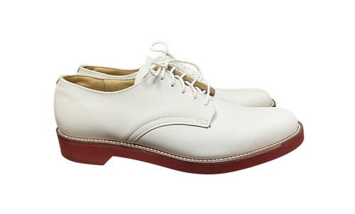Churchill for Church's Shoes Mens 9.5 M Off White Suede Leather Plain Toe Derby - Picture 5 of 15