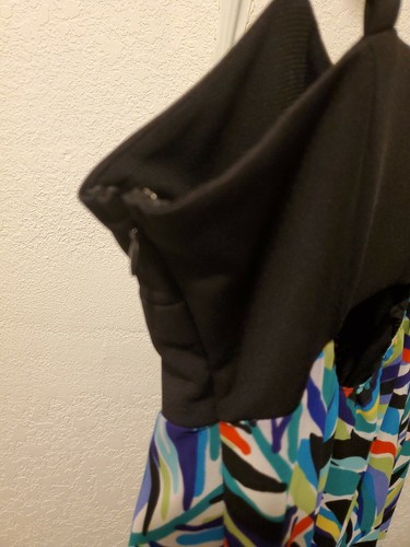 Nicole Miller Mehrfarbiges Langes Kleid Gr.4 Rücken Guckloch. gebraucht - Bild 7 von 9