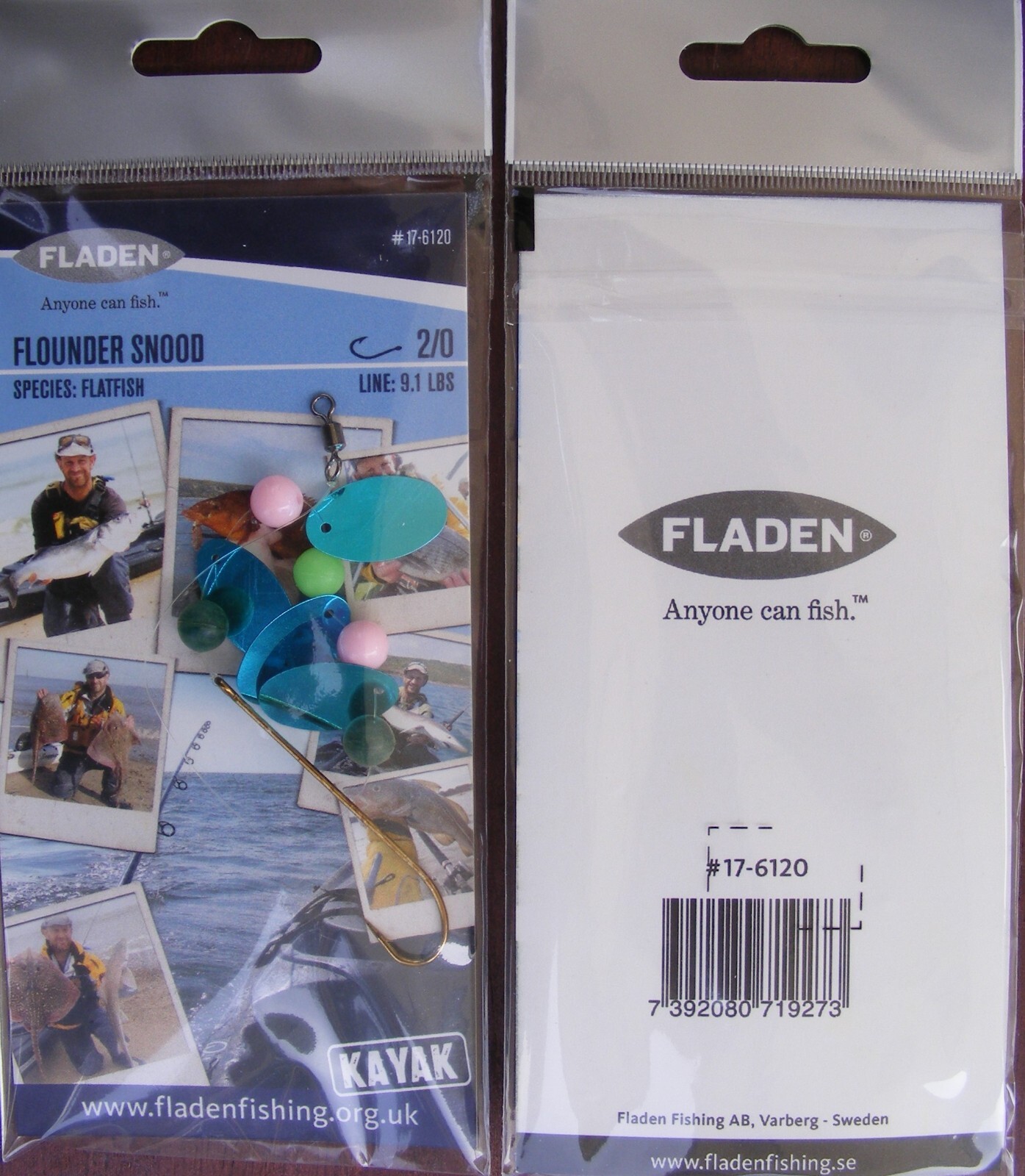 Fladen Kayak Flounder  Snood size 2/0 Sea Fishing Rig 17-6120 x 5 packs