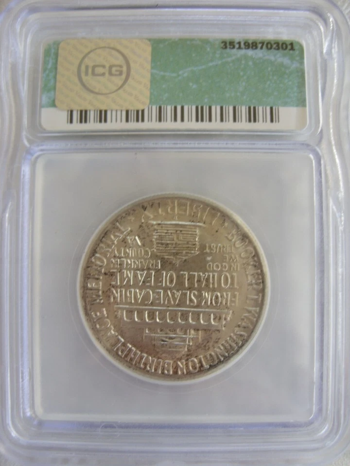 1946-D Booker T. Washington Commemorative 50C Half Dollar ICG MS 64 - Image 2 of 2