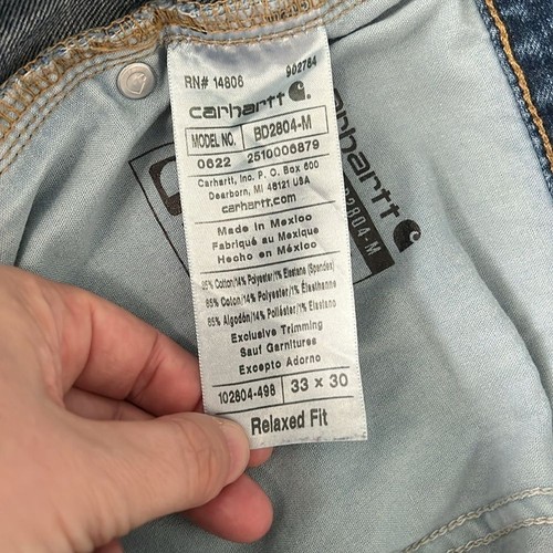 Carhartt Relaxed Fit Medium Wash Size 33 - Picture 5 of 8