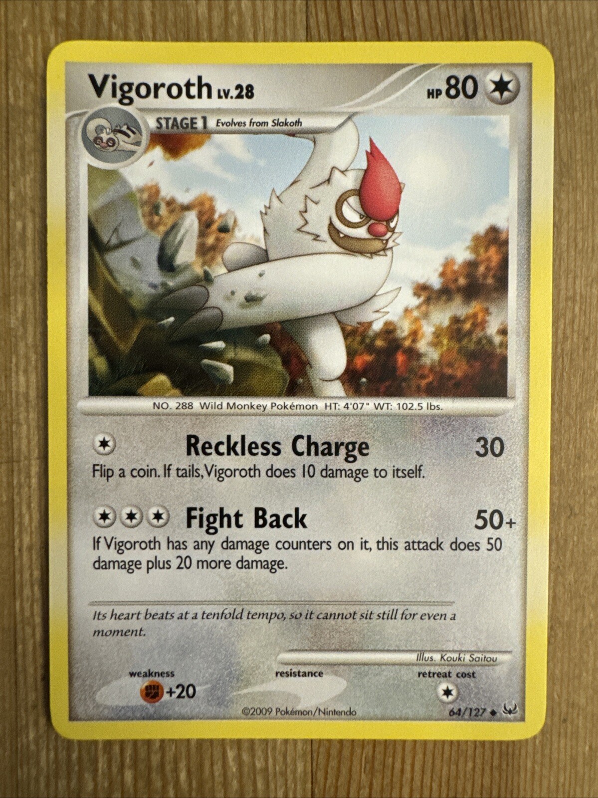 Pokémon TCG Vigoroth Platinum 64/127 Regular Uncommon VLP