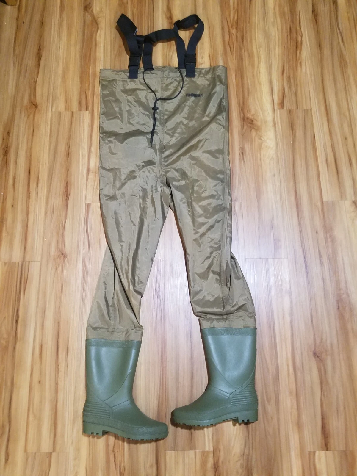 Hodgman Chest Fishing Waders Mens Size 7 Boot Mackenzie Brown Nylon/PVC