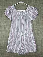 Loft Outlet XS Womens Dress Short Sleeve grey Striped