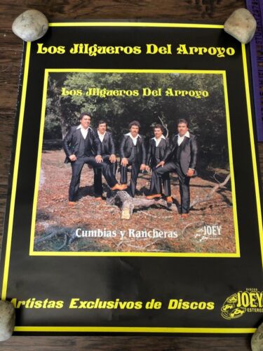 LOS JILGUEROS DEL ARROYO CUMBIAS Y RANCHEROS POSTER 18" X 20" TEJANO VINTAGE - Imagen 3 de 3