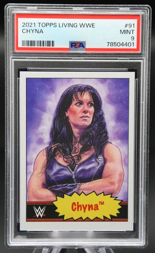 2021 Topps Living Set WWE CHYNA #91 PSA 9 Mint POP 1! PR /596 💎