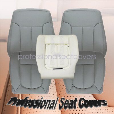 Fits 2011-2016 Ford F250 XL W/T Driver & Passenger Seat Cover Gray & Driver Foam