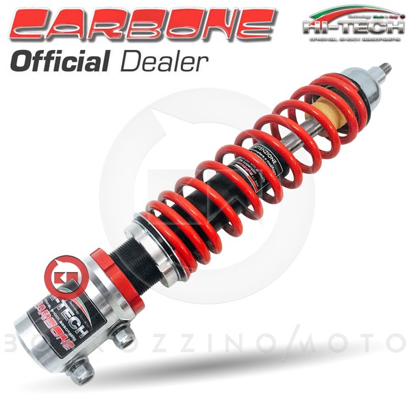 StoßDäMpfer Vorne Rot Carbone Hi-Tech Verstellbar Vespa Px 125-150-200-image