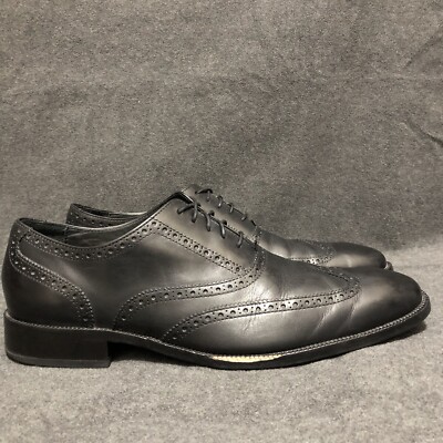 Cole Haan Shoes Men Size 13 Williams Wing II Wingtip Oxford C12209 Black  Leather