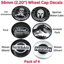 1 Set Wheel Center Cap Decal Emblem Stickers 56mm / 2.20" CHOOSE YOUR STYLE
