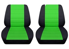 Fits 1972 International Scout Ii Front Low Back Seat Covers Black Lime Green