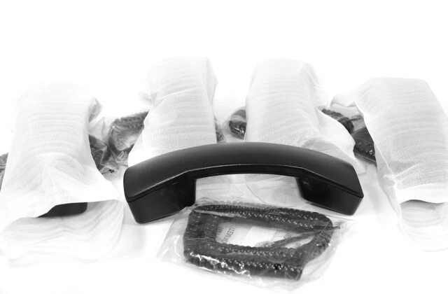 5 NUEVOS TELÉFONOS DE REPUESTO +12' CABLES RIZADOS NEGROS EURO AVAYA PARTNER TELÉFONO 18D Foto 2 de 4