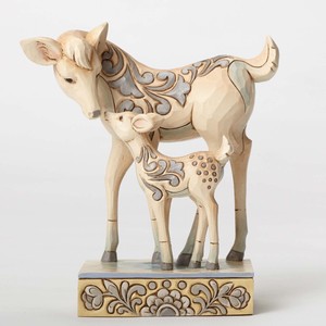 Jim Shore Heartwood Creek White Woodland Doe & Fawn 4053691 NEW NIB | eBay