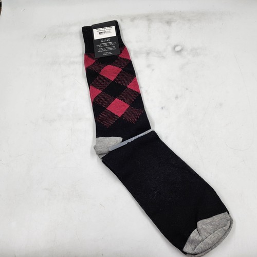 The Men's Store Bloomingdale's Oxford Argyle Crew Socks Men's 10-13 Black Multi - Picture 7 of 11