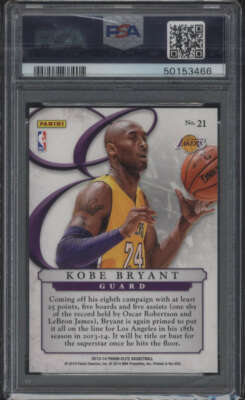 2013 Panini Elite Series Kobe Bryant #21 PSA 10 Gem Mint | eBay