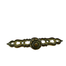 Vintage Cabinet Knob and Backplate Brass Hard...