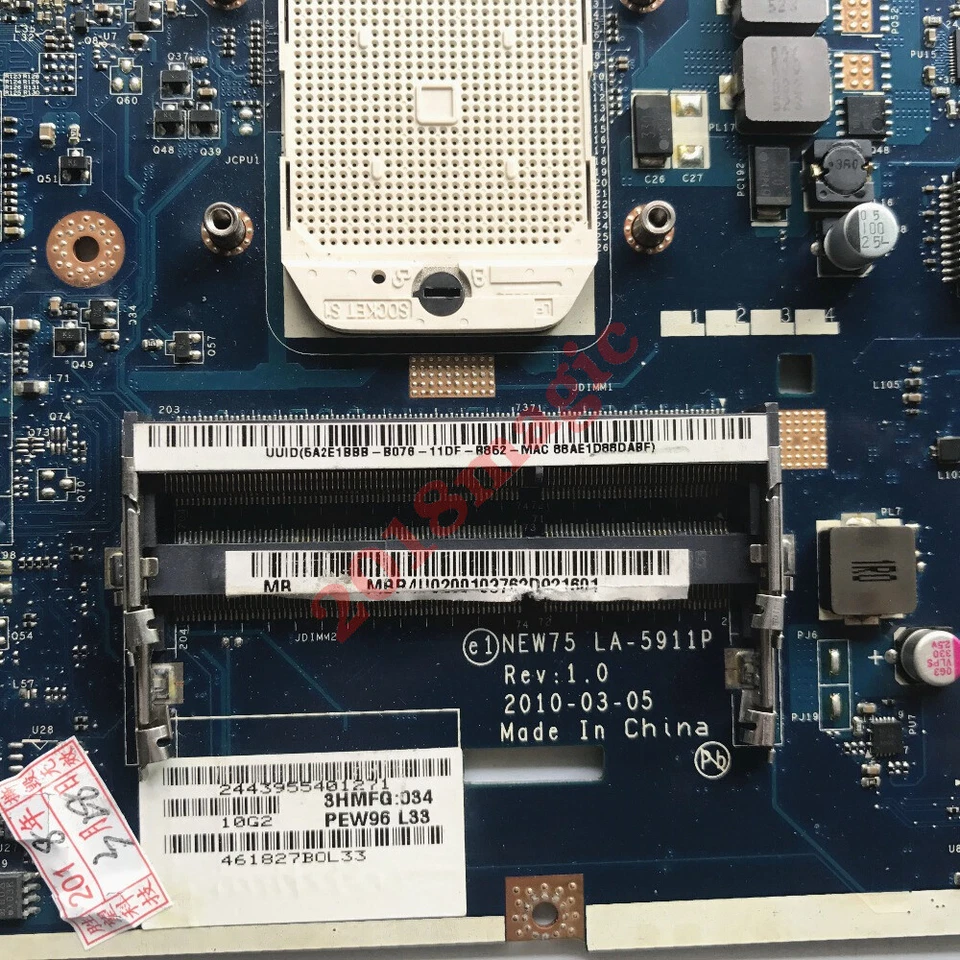 For Acer 5552 5552G AMD HD5650M 512MB Motherboard MBR4U02001 NEW75 LA-5911P Test - Image 2 of 4