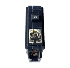 20A Square D Circuit Breaker 20 Amp 1-Pole 10ka 120/240 HACR Type