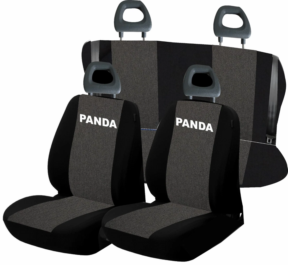 Cuscino Auto 3 Pezzi Coprisedile Universale Monocolore Trapuntato Protezione Sedile Nero - Foto 6