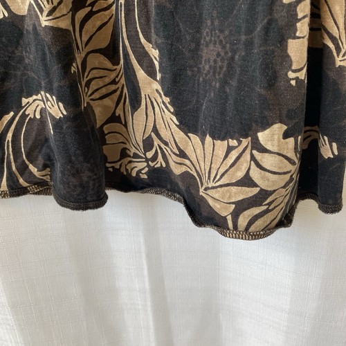 BANANA REPUBLIC FAUX WRAP DRESS BROWN FLORAL PRINT XL SILK & WOOL - Picture 12 of 16