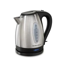 	Hamilton Beach Electric Tea Kettle Water Boiler 1500 Watts Stainless Steel 4...