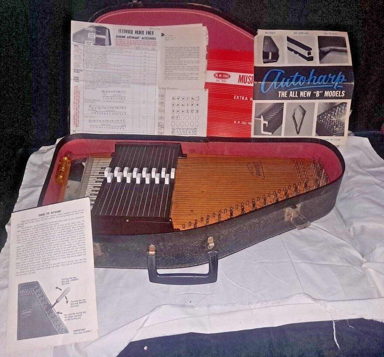 VINTAGE OSCAR SCHMIDT AUTOHARP ?Model B? W/ case eBay