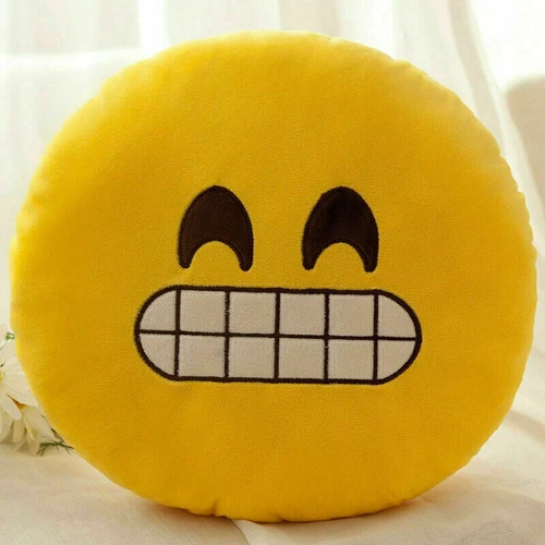 Kindergeschenk Emoji Soft Cushion Kissen Smiley Emoticon Plüschtier 33cm - Bild 21 von 42