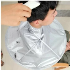 Capa de corte de cabello con forma de paraguas, accesorio creativo de peluquería