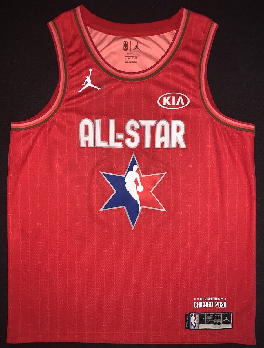 Jordan Damian Lillard All Star #0 Red Swingman Jersey Chicago 2020