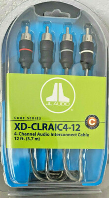 JL AUDIO XD-CLRAIC4-12 RCA Cable 4-Channel 12 Foot Car Audio Interconnect New