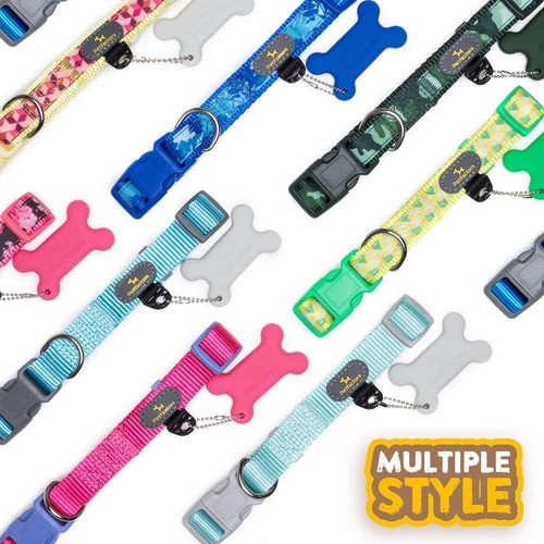 Adjustable Pet Supply Dog Puppy Collar Durable Buckle Engraved ID Name Labrador - Picture 5 of 16