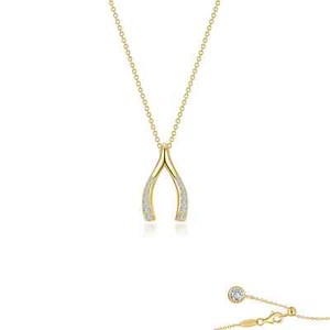 Authentic The Golden Wishbone Of Fate Pendant Necklace