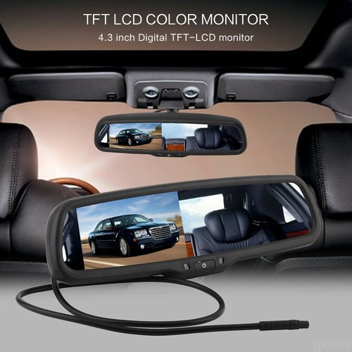 4.3" Car Rear View Mirror Monitor Bracket 4 PIN White Dome Rear View Camera Kit - Picture 5 of 12