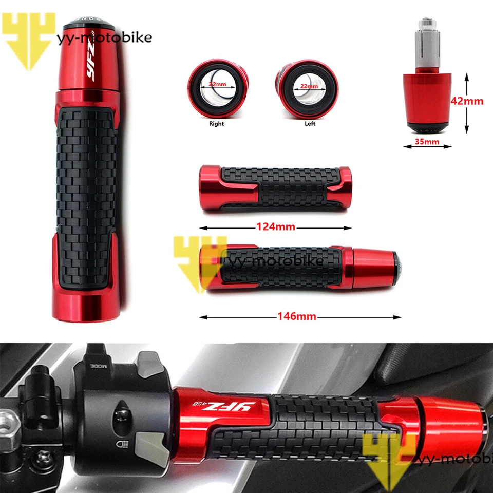 For Yamaha YFZ450 YFZ450R YFZ450X YFZ Handlebar Grips Handle Bar End Caps 22mm - Изображение 3 из 4