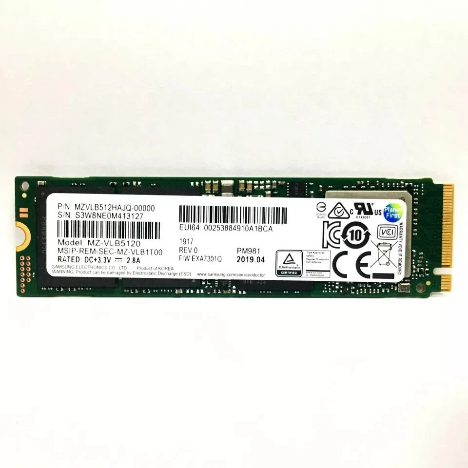 SSD M.2 NVMe 128 256 512GB 1TB PCIe Hard Drive Laptop Windows 10 Pro UEFI 64 - Image 2 of 2