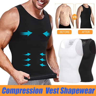 Herren Bauchweg Body Shaper Abnehmen Unterhemd Muskelshirt Corset Mieder Weste
