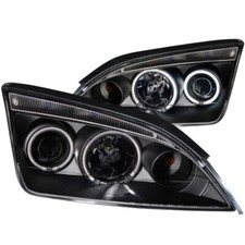 ANZO For 2005-2007 Ford Focus Projector Headlights W/ Halo Black