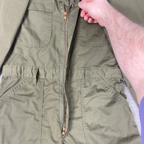 Vintage Military Utility Coveralls Mens 38S Green 90s OG-107 Propper Jumpsuit - Picture 4 of 12
