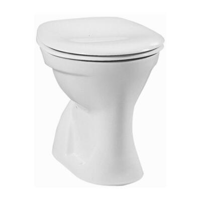 Keramik Stand WC Flachspüler Abgang innen senkrecht Standflachspüler weiß Sitz