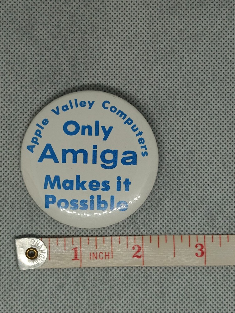 Only Amiga PIN BACK BUTTON COLLECTIBLE