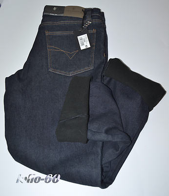 46 48 50 52 54 56 58 60 nero Pantalone uomo cotone caldo termico foderato tg