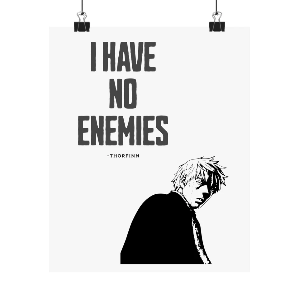 I Have No Enemies, Vinland Saga Thorfinn Quote Wall Art, Anime Manga Poster - Image 4 of 4