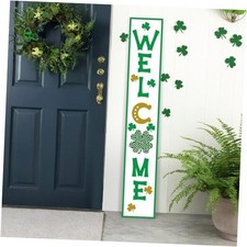 St Patricks Day Porch Sign, 47inch Wooden Porch Decor, Tall Leaner Vertical