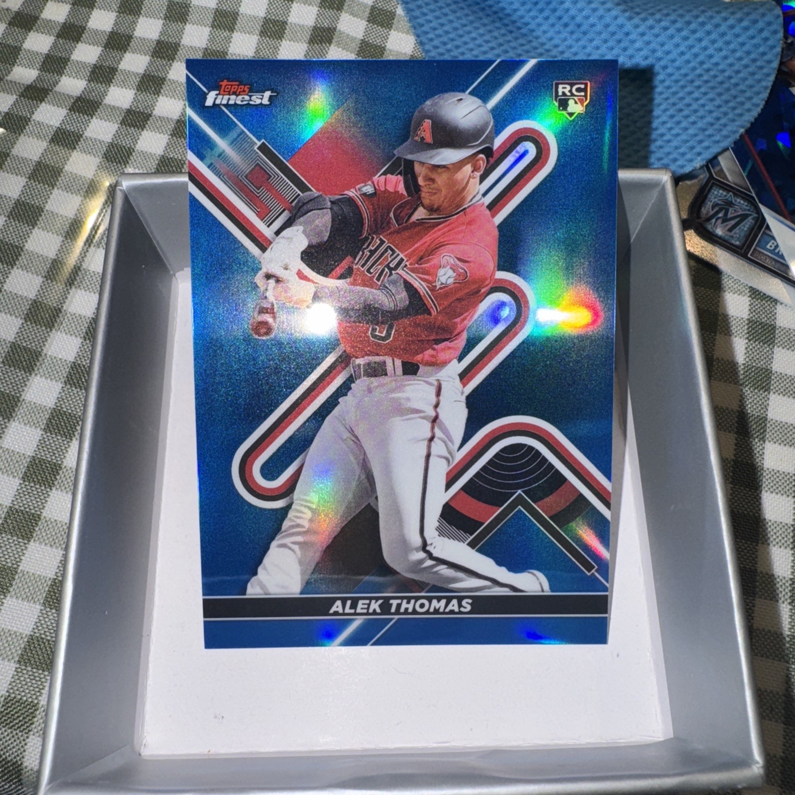 2022 Topps Finest Alek Thomas 43 Blue/Aqua Vapor Refractor /250 RC RookieCard SP