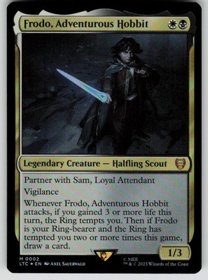 Frodo, Adventurous Hobbit Foil Commander: The Lord of the Rings 2 MTG NM